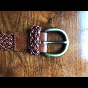 Leather Brown Braided Belt